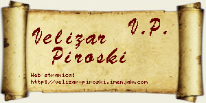 Velizar Piroški vizit kartica